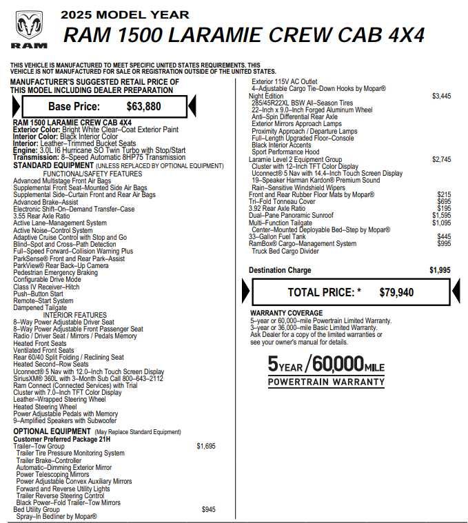 2025 RAM 1500 Laramie