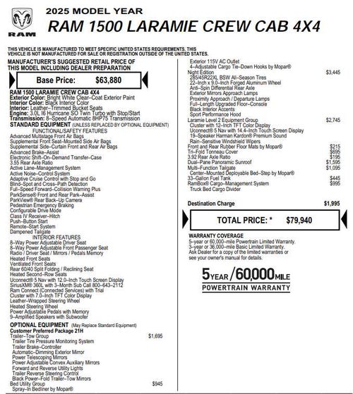 2025 RAM 1500 Laramie